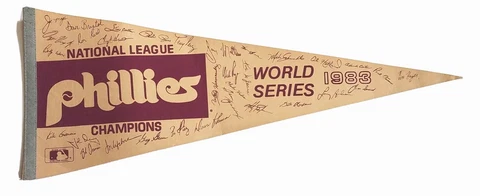 Vintage 1983 Philadelphia Phillies National League Champions Pennant MLB 29" Cover