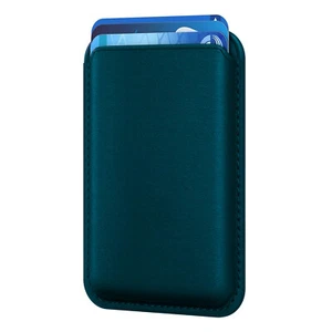 Magnetic Card Holder For iPhone 16 15 Pro Max 14 13 12 Leather Same Day Shipping - Picture 1 of 66