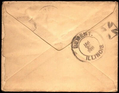 1899 Cerro Gordo ILL to Bement ILL - Fancy Back Cancel - Small Tear - L36278 - Image 1 of 2