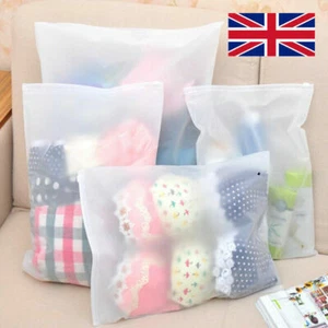 20 Travel Clothes Bag Seal Storage Waterproof Makeup Zip Lock Organiser Pouch UK - Picture 1 of 14