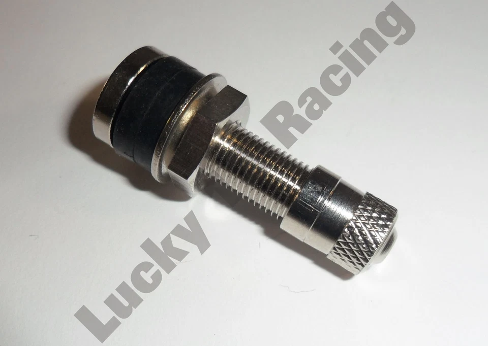 NEW JMP straight metal tyre valve 33mm long & 8.3mm diameter silver - Image 1 of 1