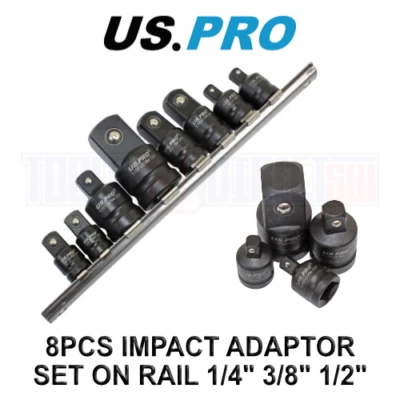 US PRO  Impact Socket Adaptor Set 1/4" 3/8" 1/2" 3/4" Drive step up/down reducer - Image 1 of 4