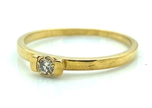 MAGNIFIQUE BAGUE SOLITAIRE OR 18 CARATS - DIAMANT 0.06 CARAT - 1.71 G - Picture 1 of 3