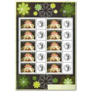 BRIEFMARKENBOGEN GEBURTEN "ES IST EIN JUNGE" (3805A) MIT WACHSVIGNETTE - Bild 1 von 2