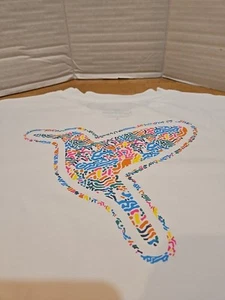 T-shirt donna Birddogs misto cotone manica corta bianca taglia grande girocollo - Foto 1 di 11