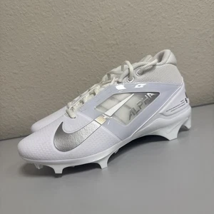Nike Alpha Menace 4 Pro White-Silver Football Cleats Mens Size 12 FD7037-101 - Picture 1 of 6