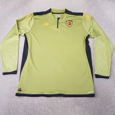 Hull City Mens 1/4 Zip Top 3XL XXXL Green Kappa Football Training Pullover - Image 1 of 4