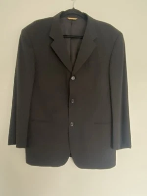 VTG Donna Karen Signature Made In Italy Blazer Jacket Black 100%Wool Short 40/33 - Image 1 of 4