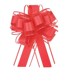 5pcs 6 Inch Large Big Pull Bow Gift Wrapping Ribbon for Car Presents, Red - Imagen 1 de 6
