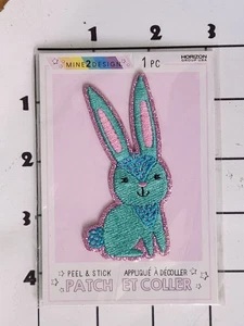Blue Bunny Rabbit Patch Peel & Stick New NWT NOS Sealed Embroidered - Picture 1 of 1