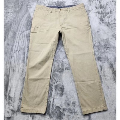 Club Room Pants Mens 38X32 Tan Khaki Stretch Cotton Chino Straight Leg Preppy - Image 1 of 4