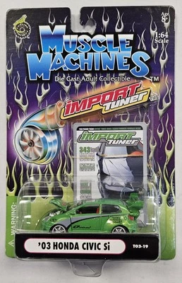 Funline - '03 Honda Civic Si - Muscle Machines - Die Cast Adult Collectible - Image 1 of 2