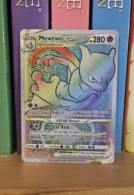 Pokemon Mewtwo Vstar Rainbow GO 079/078 Secret NM - Image 1 of 4