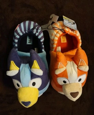 Zapatillas BLUEY BINGO Niños Niñas Niños Talla 4/5 Felpa 3D Cabeza Perro Nuevas Con Etiquetas Foto 1 de 4
