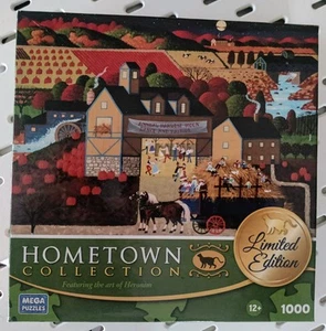 Complete HARVEST MOON DANCE 1000 PC HOMETOWN COLLECTION PUZZLE HERONIM - Picture 1 of 7