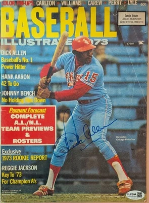 Richie Dick Allen Signed Baseball Illustrated Magazine Autographed JSA COA HOF - Image 1 of 2