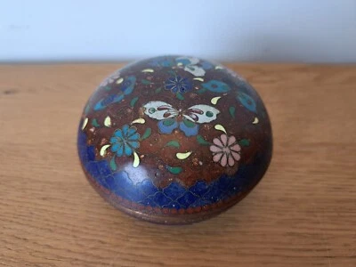Boite ronde , émail cloisonné , Japon , Début XX°. - Photo 1/4