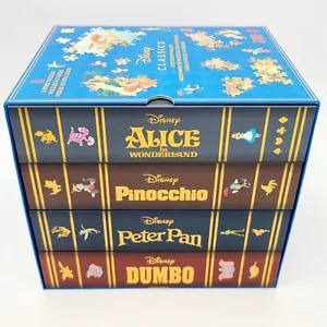 Disney Park Storybook Classics Confezione da 4 Puzzle Set Pinocchio Dumbo Peter Pan Alice - Foto 1 di 8