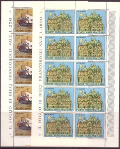 1972 2 Minifogli Salviamo Venezia Integri MNH Mf 518 e 523 Bande Gialle Bordo - Picture 1 of 1