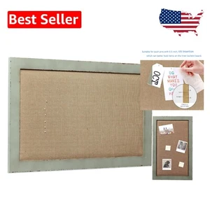 Rustic Linen Bulletin Board 18x29" - Stylish Wall Organizer for Home & Office - Picture 1 of 10
