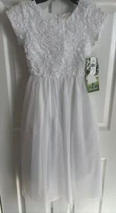 Keepsake Girls Wedding Communion Flower Girl White Dress Size 10 NEW MSRP $99 - Picture 1 of 5