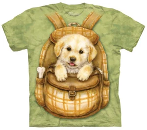 The Mountain Tie Dye T-Shirt Puppy Backpack Kids Love Family Nature Animals Dog - Picture 1 of 4