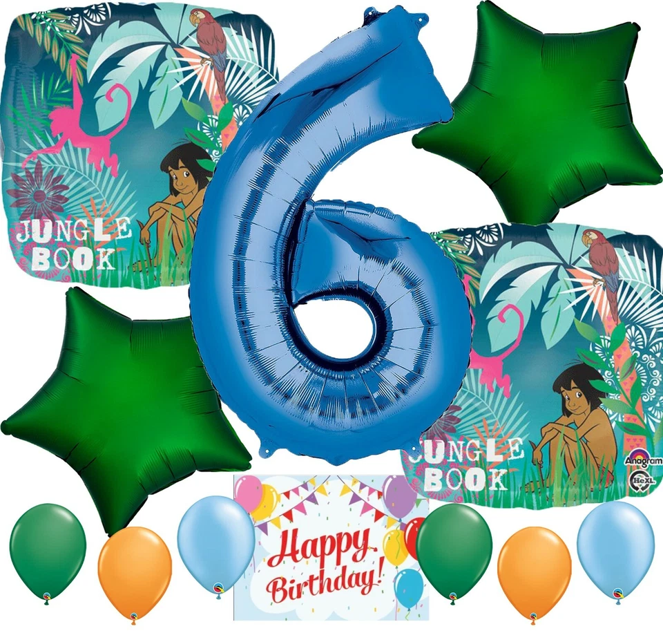 Книга джунглей вечеринки расходные материалы воздушный шар украшение комплект для 6-й день рождения - Изображение 1 из 1