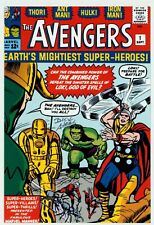 Vintage Art of Marvel SIGNED Post Card Dick Ayers Avengers #1 Hulk Thor Iron Man