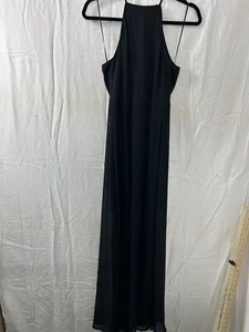 Express Black Maxi Sleeveless Tank Dress Sheer Lined Sz 4 Witchy Y2K Coachella - Picture 1 of 9
