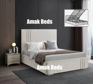 Alaska Storage Bed, Ottoman Gas Lift Bed in Plush Velvet Double King Super King - Picture 1 of 13