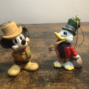 Vintage Disney Christmas ornament Scrooge McDuck &Mickey Christmas carol Japan - Picture 1 of 13