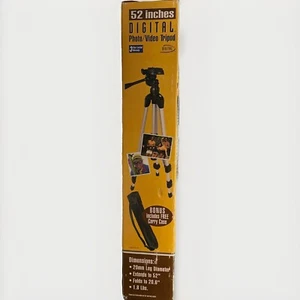 Digital Concepts Tripod w/Carrying Case Black Expands To 57in. New In Box - Picture 1 of 1