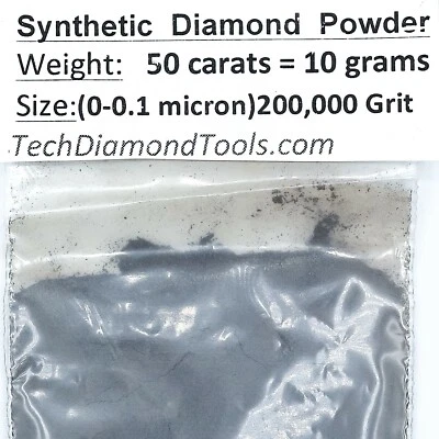 Polvo de diamante TechDiamondTools 200.000 granos 0-0,1 micras, 25 cts = 5 gramos Foto 1 de 4