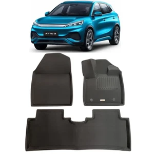 BYD ATTO 3 RHD Floor Mats 3D XPE Textured Waterproof Anti-Slip - Front Rear 2022 - Picture 1 of 6