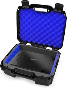 Crushproof 15" Hard Shell Laptop Case with Foam for Safe Travel & Storage - Picture 1 of 11