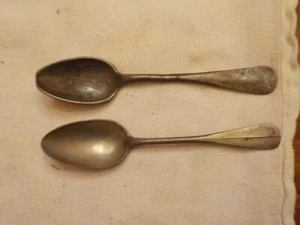 TWO VINTAGE SPOONS ONE SIGNED R.NICOLLET - Picture 1 of 4