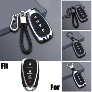 Zinc Alloy Silicone Car Key Fob Case Case For Chevy Malibu Camaro Cruze Traverse - Picture 1 of 14
