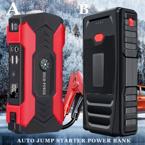 Car Jump Starter Battery Booster Pack,USB-C Powerbank Charger, and Jumper Cables - Picture 1 of 47