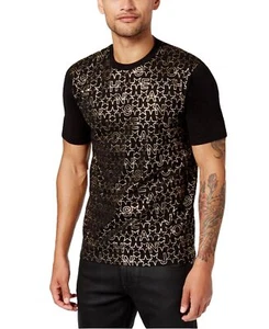 Sean John NEW RARE Mens Black Gold Metallic AllOver SpellOut Star Logo Print 3XL - Picture 1 of 4