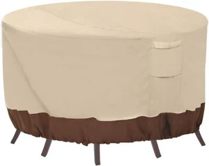 Round Patio Furniture Covers, 100% Waterproof Outdoor Table Chair Set Covers - Picture 1 of 7