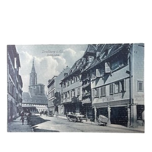 Postkarte AK Straßburg Elsass Ungl. Goldgießen Bäckerei Straßenansicht - Bild 1 von 3