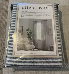 Allen + Roth 84 in Navy Light Filtering Rod Pocket Single Curtain Panel - Picture 1 of 1
