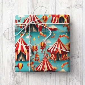 Geschenkpapier Spaß im Zirkus x 2 Blatt - Geschenkpapier - blau - Bild 1 von 1