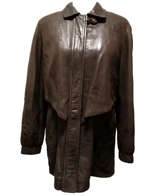 Chaqueta De Colección Años 70-80 Hecha en EE. UU. Damselle Mujer Marrón Suave Cordero Cuero M/L? Foto 1 de 4