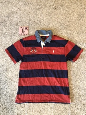 Vintage POLO RALPH LAUREN Polo Shirt Boy’s Size Large 14-16 Flag Rugby STRIPE - Image 1 of 4