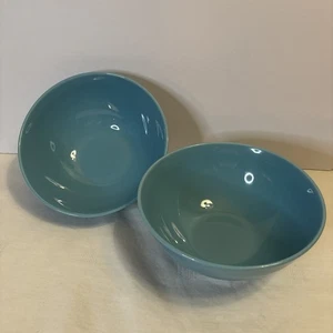 Vintage IKEA 18691 Fargrik Turquoise 6.5  Cereal/Soup Bowl Set of 2 - Picture 1 of 7