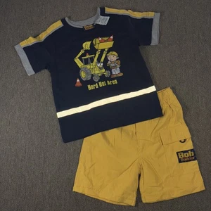 Bob The Builder Boys’ 2003 Vintage Shirt Shorts Set 5T Blue Yellow - Picture 1 of 5