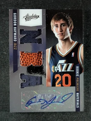 2010-11 Panini Absolute Memorabilia GORDON HAYWARD 403/499 Rookie RC Patch Auto - Image 1 of 3