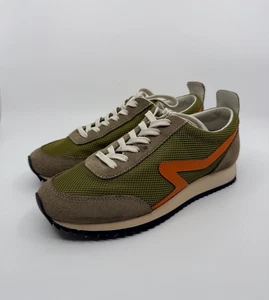 Rag & Bone Womens Green Orange Mesh Retro Sneakers Shoes Size 38 Designer Suede - Picture 1 of 11