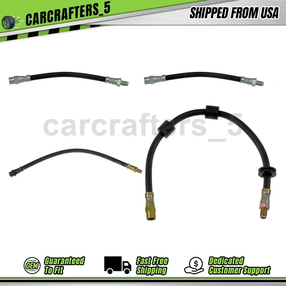 4 mangueras hidráulicas de freno delantero trasero para BMW 850i 1991 5,0 L, 1993 BMW 850Ci 5,0 L Foto 1 de 4